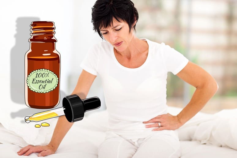Woman Feeling Pain Looks Towards Essential Oils