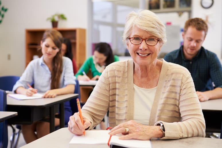 Woman Attends Class to Around Senior Moments