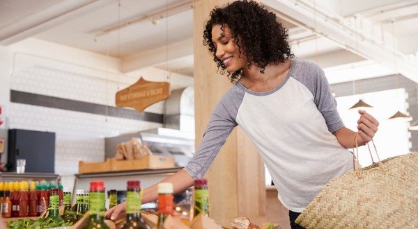 Woman looks for Foods rich with Antioxidants