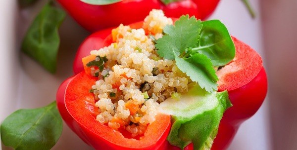 Quinoa stuffed red peppers recipe