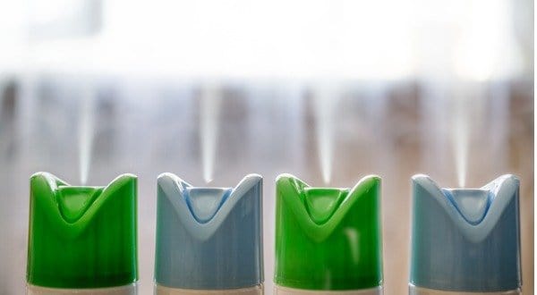 Toxic chemicals dispensing from aerosol cans