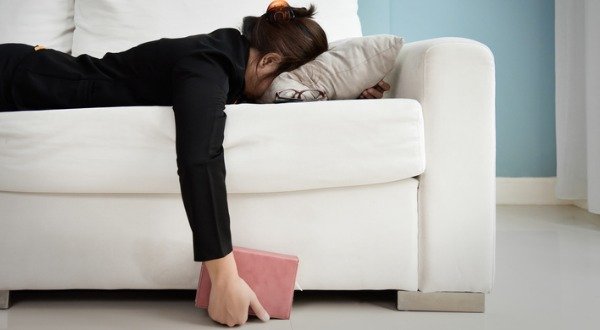 Woman Lacking Nutrients Passes Out on Couch